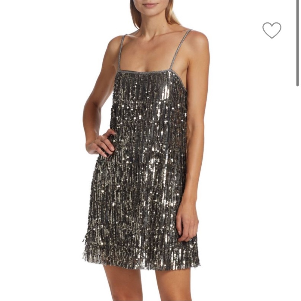 ALICE + OLIVIA
Chicago Sequined Fringe Mini Dress